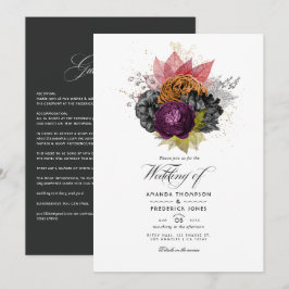 Convites Outono Vintage - Casamento Floral de Outono
