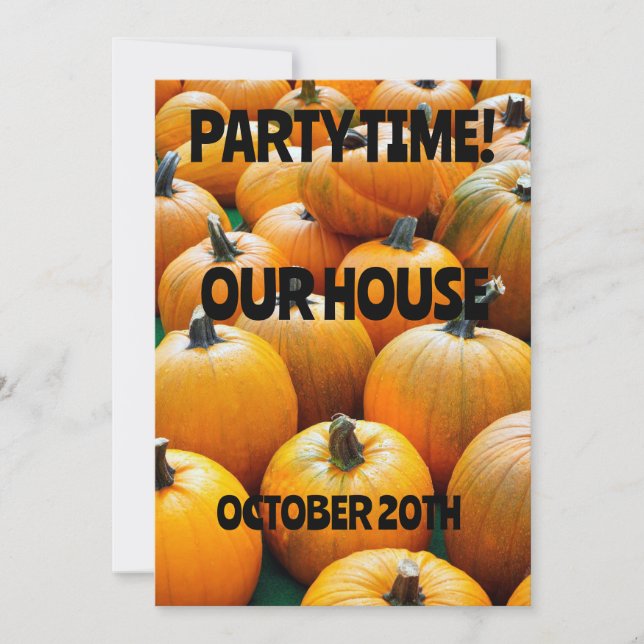 CONVITES OUTUMN HARVEST HALLOWEEN PUMPKIN (Frente)