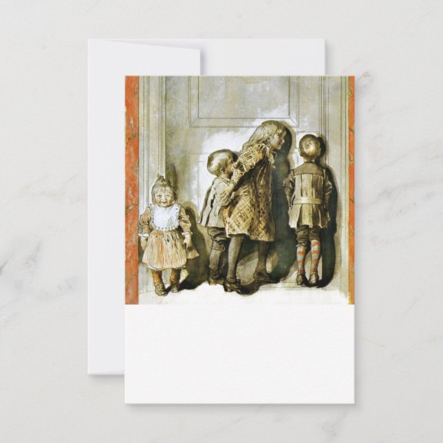 Convites Ouvindo na véspera do Natal da porta (Frente)