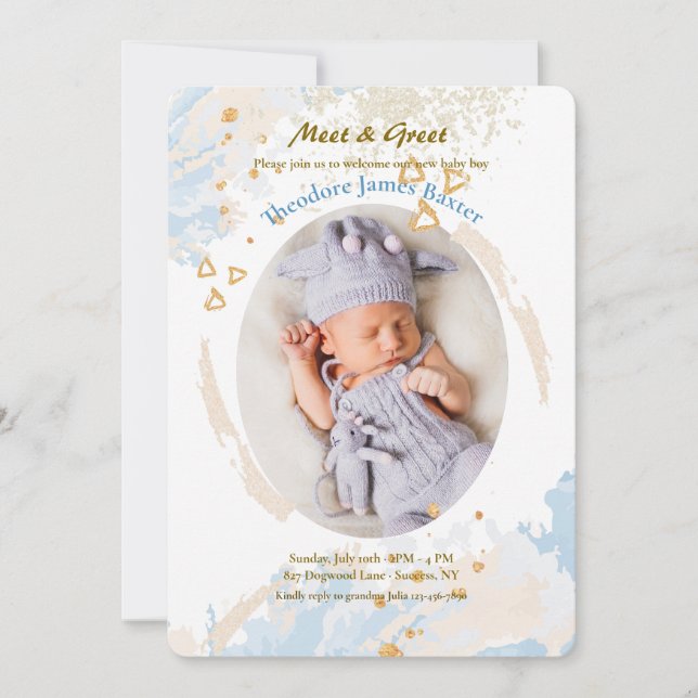 Convites Oval Pastel Frame  (Frente)