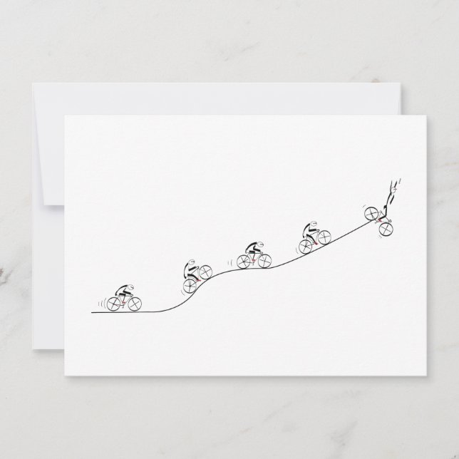 Convites Over The Hill Bicyclist Birthday (Frente)