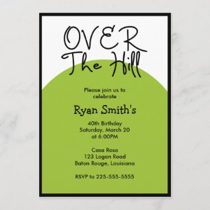 Convites Over the Hill Birthday (Melhor Prêmio de Hoje)