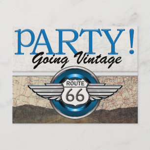 Convites Over the Hill - Route 66 - Carros vintage - SRF