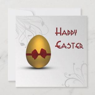 Convites Ovo de Páscoa do Ouro com Padrão de Rotação Fl