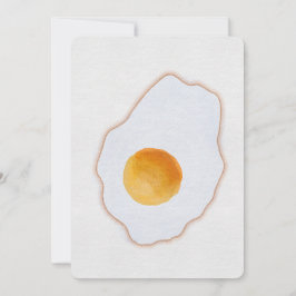 Convites Ovo Frito Estilo Aquarela Minimalista Arte Prin