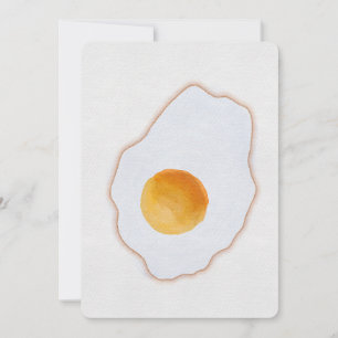 Convites Ovo Frito Estilo Aquarela Minimalista Arte Prin
