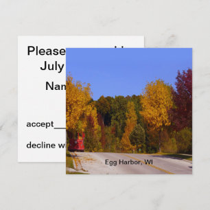 Convites Ovo Harbor, WI Fall Season com carro de carro