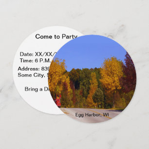 Convites Ovo Harbor, WI Fall Season com carro de carro