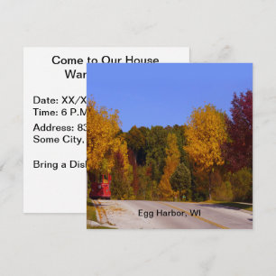 Convites Ovo Harbor, WI Fall Season com carro de carro