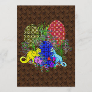 Convites Ovos da páscoa do dinossauro