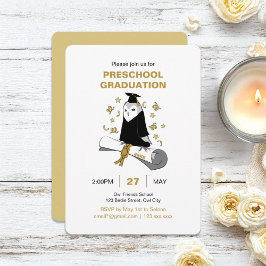 Convites Owl Preschool/Cerimônia de Licenciação do Jardim d