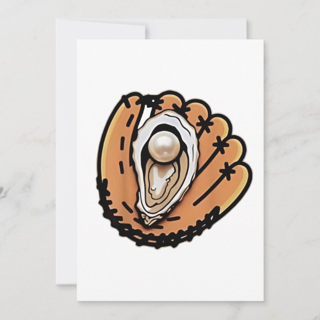 Convites Oyster Baseball Seafood Baseball (Frente)