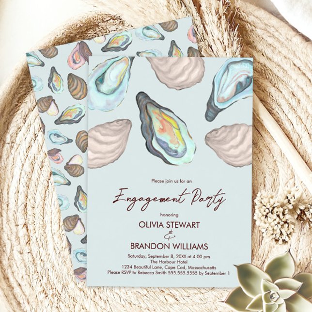 Convites Oyster Roast Coastal Wedding Engagement Party (Criador carregado)