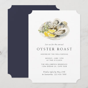 Convites Oyster Roast Elegant Simple Seafood Party