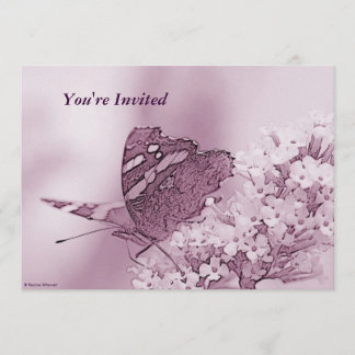 Convites © P Wherrell Contemporâneo borboleta em buddleia