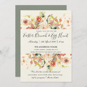 CONVITES PACH WATERCOLOR FLORAL PÁSCOA BRUNCH & OG HUNCH