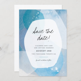 Convites Pacific Blue Save Date (Salva a data)