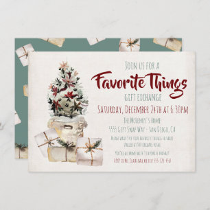 Convites Pacotes de papel castanho para troca de presentes