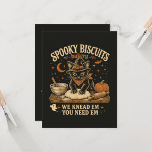 Convites Padaria de Biscoitos Assustadores Gato Preto Hallo
