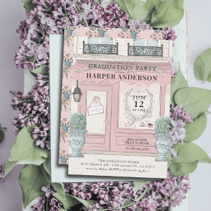 Convites Padaria francesa Patisserie Paris Pink Graduação