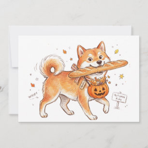 Convites Padaria Ladrão Shiba Inu - Cachorro Fofo carregand