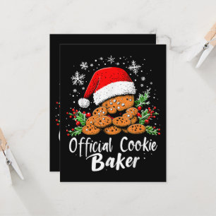 Convites Padeiro Oficial de Biscoitos Natal Divertido