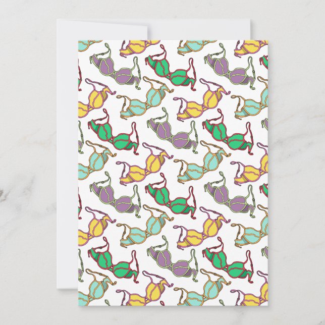 Convites Padrão Bra Multicolor (Frente)