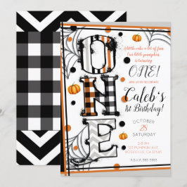 Convites Padrão Caprichoso de Halloween Mesclado 1º Anivers