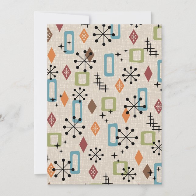 Convites Padrão de Abstrato Atômica Moderno do Meio século  (Frente)