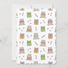 Convites Padrão de aniversário alegre