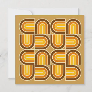 Convites Padrão de Arca Geométrica do Estilo 70s