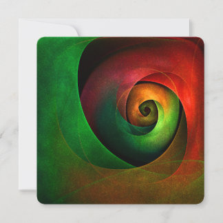 Convites Padrão de Arte Abstrata Moderna Floral Vermelha Ve