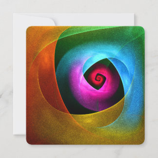 Convites Padrão de Arte Abstrata Moderna Laranja Azul Rosa 
