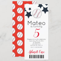 Padrão de Baseball Moderno Estilo de Bilhete Festa