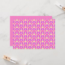 Padrão de Bloco Geométrico Pixelado Rosa Roxo Past