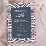 Convites Padrão de Boho Moderno Personalizado B'nai Bat Bar<br><div class="desc">Cartão perfeito para anunciar um bar mitzvah, bat mitzvah ou outra celebração judaica! Mão fez arte para você! TOTALMENTE PERSONALIZÁVEL! Clique em "Personalizar" acima para editar o texto. Clique em "editar usando a ferramenta design" para ajustar as fontes, as cores e os posicionamentos e para excluir o design do verso,...</div>