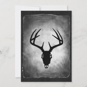 Convites Padrão de Caveira de Deer Antlers