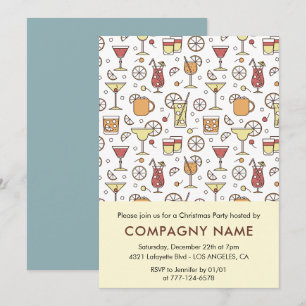 Convites Padrão de Coquetel da Festa de Natal da Empresa