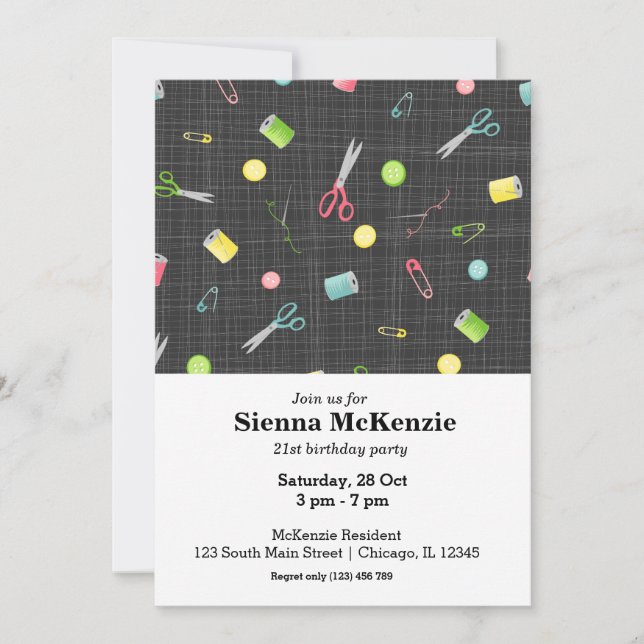 Convites Padrão de costura (Frente)