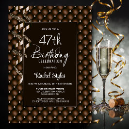 Convites Padrão de diamante castanho em qualquer Festa de a