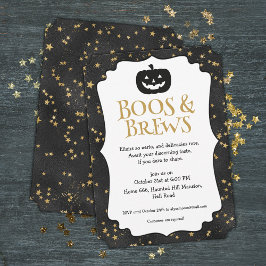 Convites Padrão de Estrelas de Festa de Halloween