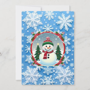Convites Padrão de Floco de Neve de Natal