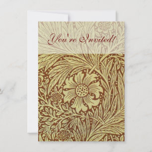 Convites Padrão de Flor Antiga Marigold de William Morris