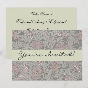 Convites Padrão de Flor de Jasmim de William Morris