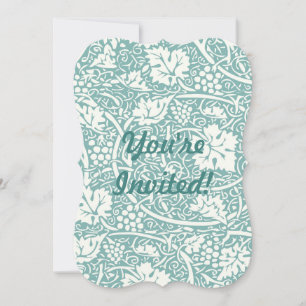 Convites Padrão de Forma de Papel de Carteira Floral Vinta