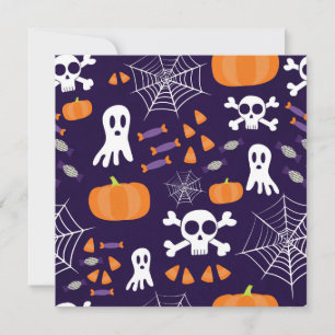 Convites Padrão de Halloween divertido