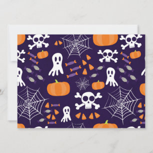 Convites Padrão de Halloween divertido