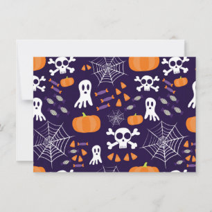 Convites Padrão de Halloween divertido