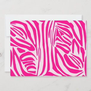 Convites Padrão de Impressão de Zebra Rosa