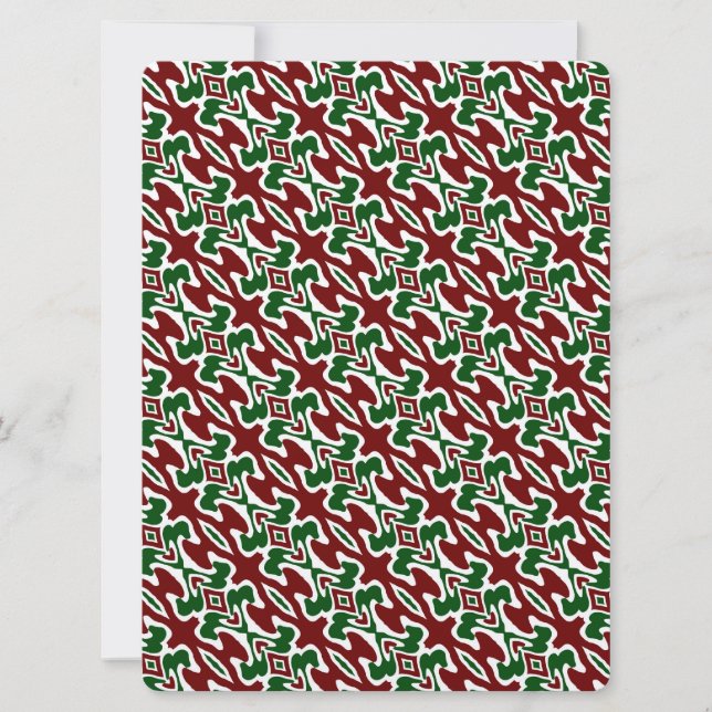 Convites Padrão de Listra de Natal Retro Mod Trippy Squiggl (Frente)